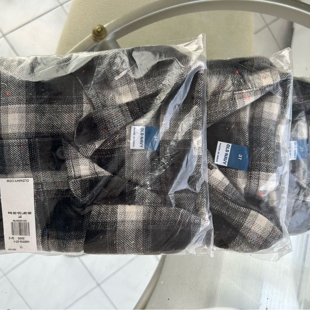 SET OF 3 ( Three)Old Navy Plaid Shirt